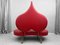 Italienisches Vintage Fiammette Heart Sofa aus rotem Leder von Domusnova 14