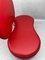 Italienisches Vintage Fiammette Heart Sofa aus rotem Leder von Domusnova 18