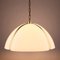 Lámpara colgante grande de plástico blanco y latón de Siva Poggibonsi para Arcobaleno, Italia, años 60, Imagen 5