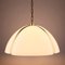 Large White Plastic and Brass Pendant Lamp by Siva Poggibonsi for Arcobaleno, Italy, 1960s 5