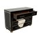 Dresser in Black Murano Glass and Cow Leather, 1980s, Image 7