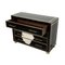Dresser in Black Murano Glass and Cow Leather, 1980s, Image 8