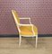 Upholstered Medallion Armchair in Yellow-Cream, 1960s 4