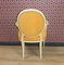 Upholstered Medallion Armchair in Yellow-Cream, 1960s 3