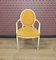 Upholstered Medallion Armchair in Yellow-Cream, 1960s 5