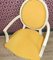 Upholstered Medallion Armchair in Yellow-Cream, 1960s 6