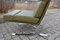 Vintage Sessel aus Moosgrünem Leder 11