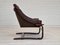 Brown Leather Lounge Chair by Ake Fribytter for Nelo Sweden, 1970s 19