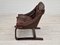 Fauteuil en Cuir Marron par Ake Fribytter pour Nelo Sweden, 1970s 7