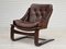 Fauteuil en Cuir Marron par Ake Fribytter pour Nelo Sweden, 1970s 8