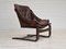 Brown Leather Lounge Chair by Ake Fribytter for Nelo Sweden, 1970s 2