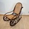 Art Nouveau Rocking Chair in Beech and Weave by Thonet, 1910 4