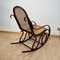 Art Nouveau Rocking Chair in Beech and Weave by Thonet, 1910 12