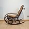 Rocking Chair Art Nouveau en Hêtre et Tissage par Thonet, 1910 3