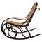 Rocking Chair Art Nouveau en Hêtre et Tissage par Thonet, 1910 1