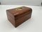 Antique Decorative Box in Walnut Veneer and Brass, 1850 8