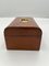 Antique Decorative Box in Walnut Veneer and Brass, 1850 6