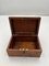 Antique Decorative Box in Walnut Veneer and Brass, 1850 13