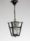 Vintage French Ceiling Lamp in Iron and Glass, 1960 2