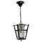 Vintage French Ceiling Lamp in Iron and Glass, 1960 1