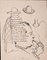 Mino Maccari, Sketch, Pen & Pencil Drawing, 1945, Image 1