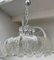 Italian Murano Clear Textured Petal Glass & Chrome Pendant Hanging Ceiling Light by Carlo Nason for Mazzega, 1960s 13