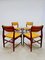 Vintage Danish Dining Chairs in Orange, 1960s 1