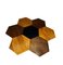 Mesas de centro hexagonales de nido de abeja de Gio Ponti para Isa Bergamo, años 50. Juego de 7, Imagen 3