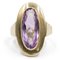 Vintage 14k Yellow Gold Ring with Amethyst, 1960s 1