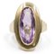 Vintage 14k Yellow Gold Ring with Amethyst, 1960s, Image 1