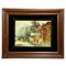 Antique Oil Print with Bear Hunt Scene After Heinrich Buerkel, 19th Century 1