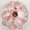 Large Italian Murano Glass Spiral Chandelier with 83 Pink Glass Petals, 1990s 10