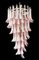 Large Italian Murano Glass Spiral Chandelier with 83 Pink Glass Petals, 1990s 3