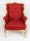 Antique Louis XV Revival Bergere-Shaped Giltwood Armchair, 19th Century 2