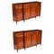 Vintage Flamed Mahogany Sideboards by William Tillman, 1980s, Set of 2 1