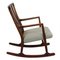 Ml-33 Rocking Chair in Smoked Oak by Hans Wegner, 1960s 2