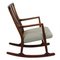 Ml-33 Rocking Chair in Smoked Oak by Hans Wegner, 1960s, Image 2