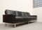 German Four-Seater Sofa in Black Leather, 1960s 6