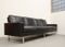 German Four-Seater Sofa in Black Leather, 1960s, Image 6