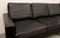 German Four-Seater Sofa in Black Leather, 1960s, Image 5