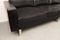 German Four-Seater Sofa in Black Leather, 1960s, Immagine 4