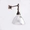 Vintage Wandlampe aus verkupfertem Messing von Holophane 3