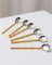 Bauhaus Spoons in Silver and Gilding from Gucci, 1970s, Set of 6 1