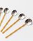 Bauhaus Spoons in Silver and Gilding from Gucci, 1970s, Set of 6 7