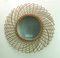 Large French Round Wicker Wall Mounted Mirror, 1960s 17