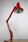 Red Adjustable Achitect Table Lamp by Tep, 1970s 3