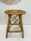 Mid-Century French Bamboo Stool with Spiral Seat, 1950s 2