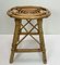 Mid-Century French Bamboo Stool with Spiral Seat, 1950s 1