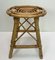 Mid-Century French Bamboo Stool with Spiral Seat, 1950s, Image 1