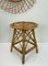 Mid-Century French Bamboo Stool with Spiral Seat, 1950s 6